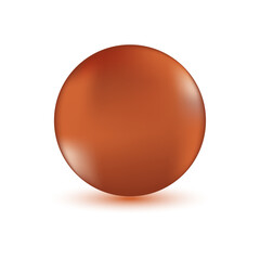 Glass chocolate ball with shadow