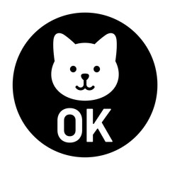 猫　OK　アイコン素材