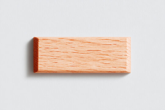 Classic wooden ruler for school measuring supplies isolated