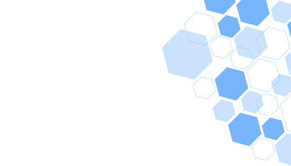 Abstract blue hexagon shape for frame illustration design