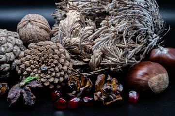 Beautiful still life photos of typical autumn fruits