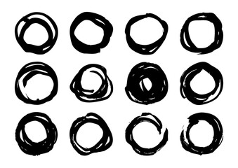 筆　丸　素材（黒色）