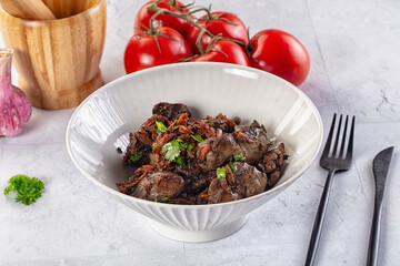 Roasted chicken liver with green onion