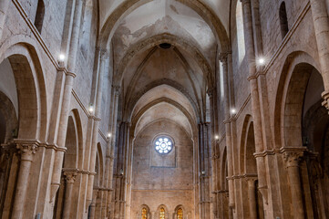 Fototapeta premium Priverno, Latina, Italy. Cistercian Abbey of Fossanova.