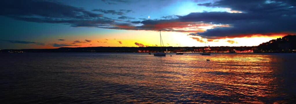 Anamorphic Lens - Sunset in Angera, Italy.