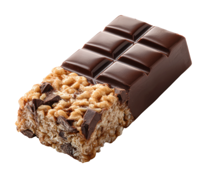Delicious chocolate granola bar home kitchen food cozy isolated on transparent background