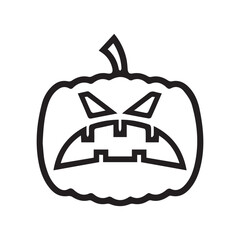 Angry stitched smiley face Halloween vector design