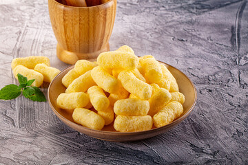 Golden crispy sweet corn sticks