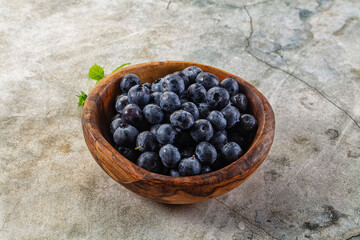 Sweet juicy ripe blueberry heap