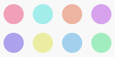Colorful circle stickers dotted pattern design with pastel colors 