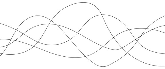 Technology abstract lines on white background. Undulate Grey Wave Swirl, frequency sound wave, twisted curve lines with blend effect