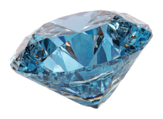 Stunning blue diamond gem jewelry store product showcase elegant isolated on transparent background