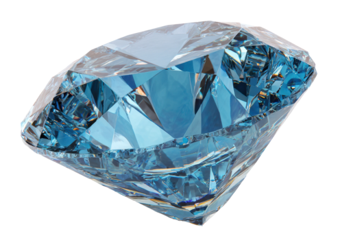 Stunning blue diamond gem jewelry store product showcase elegant isolated on transparent background