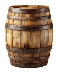 Obraz premium Crafting wooden barrels for aging spirits workshop artisan creation isolated on transparent background