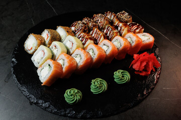 sushi on a plate