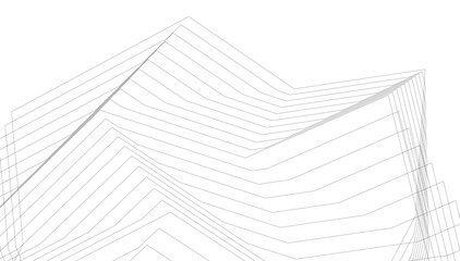 Architecture building abstract vector illustration © Yurii Andreichyn