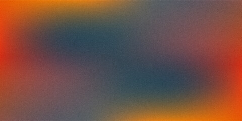 Fiery red brown burnt orange copper black abstract background. Geometric shape. Color gradient. 3d effect. Noise rough grungy grain. Neon light metallic. Design. Template. Web banner. Wide. Panoramic.