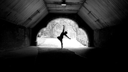 silhouette of a dancer