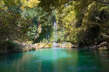 a lake hidden among the mountains