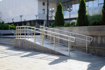 Large ramp for wheelchair users at the entrance.