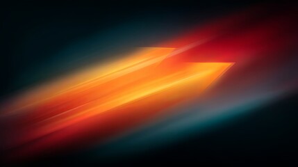 Black and orange background with a red arrow pointing to the right. The image has a dynamic and energetic feel to it