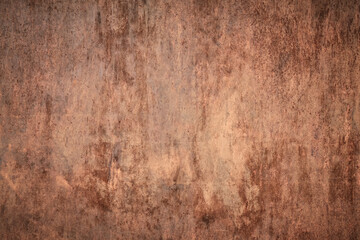 Beautiful abstract texture background from an iron sheet covered with corrosion and rust.