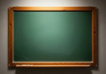 Classic empty wooden framed blackboard for education learning teaching and presentations