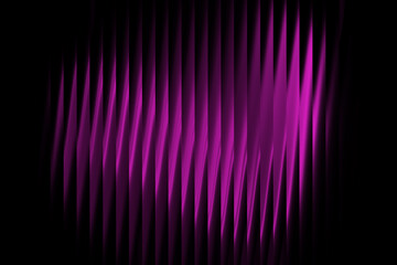 Dramatic Magenta Vertical Stripes Tapered On Black Abstract Art