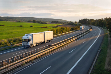 Lastwagen auf der Autobahn