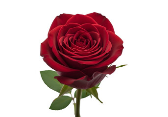Rose flower isolated on a transparent or white background. PNG