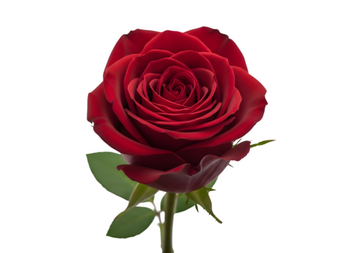 Rose flower isolated on a transparent or white background. PNG