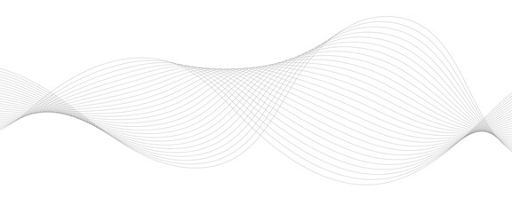 frequency sound wave lines, technology, data science, business wave line background. Abstract wavy grey stream element for design on transparent background isolated.