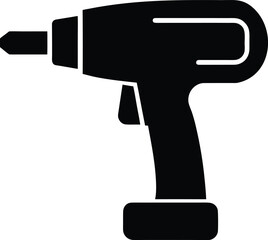 Cordless Drill Machine Vector Illustration Industrial Equipment Tool for Screw Power Tool Device Construction and Renovation Isolated