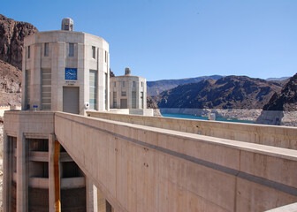 The Hoover Dam on the Colorado River.