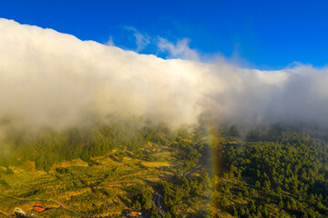 Cloud waterfall, Cumbre Nueva, La Palma, Canary Islands