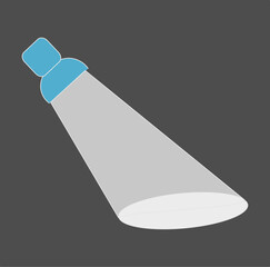 Abstract Minimalist Studio Lighting Icon — Bold Colors, White Light