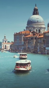 Grand Canal and Basilica Santa Maria Della Salute, Venice, Italy