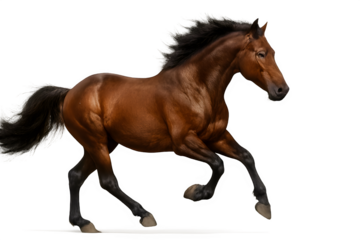 Brown Horse PNG Isolated Running Animal on Transparent Background
