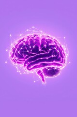 Digital illustration highlighting the complexity of the human brain with vibrant colors