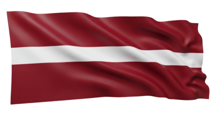 Latvia flag PNG transparent background, realistic 4K ultra HD fabric waves (拉脱维亚国旗)