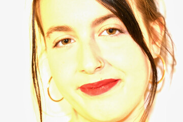 over-exposed portrait of a lady