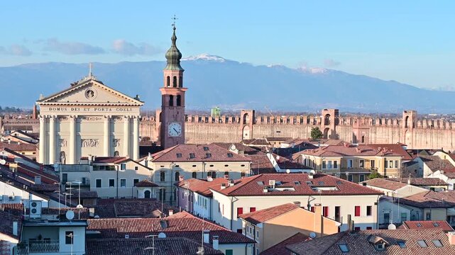 Padua: Cittadella's Duomo, Historic Walls, and the Snowy Peaks of Monte Grappa