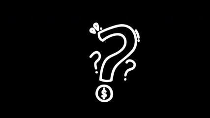 Abstract illustration of a question mark with dollar sign, symbolizing financial inquiries and uncertainty - Powered by Adobe