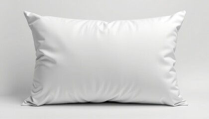 Soft White Pillow on Clean Background for Home Decor, Comfort and Relaxation in Bedroom and Living Room