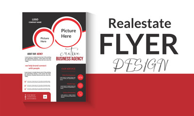 Modern and creative  Real-Estate Flyer design template ready use for your business grow.
