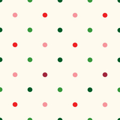 Holiday baubles seamless pattern. Christmas icon ornament. Halftone balls and stars noel festive decor