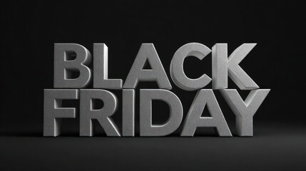 Editable Black Friday text effect with clean background