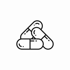 capsules pills icon sign vector
