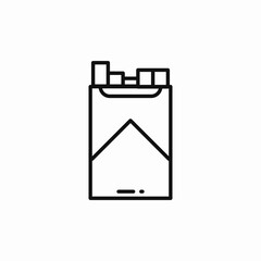 cigarette pack icon sign vector