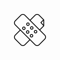 injury patch icon sign vector